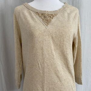 Chaus Sport Cream Sweatshirt Size Small